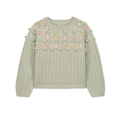 Kids Sweaters 2025 Winter Autumn LM Embroidery Girls Princess Dress Fashion Handmade Cardigan Knit Outwear Coat Clothing