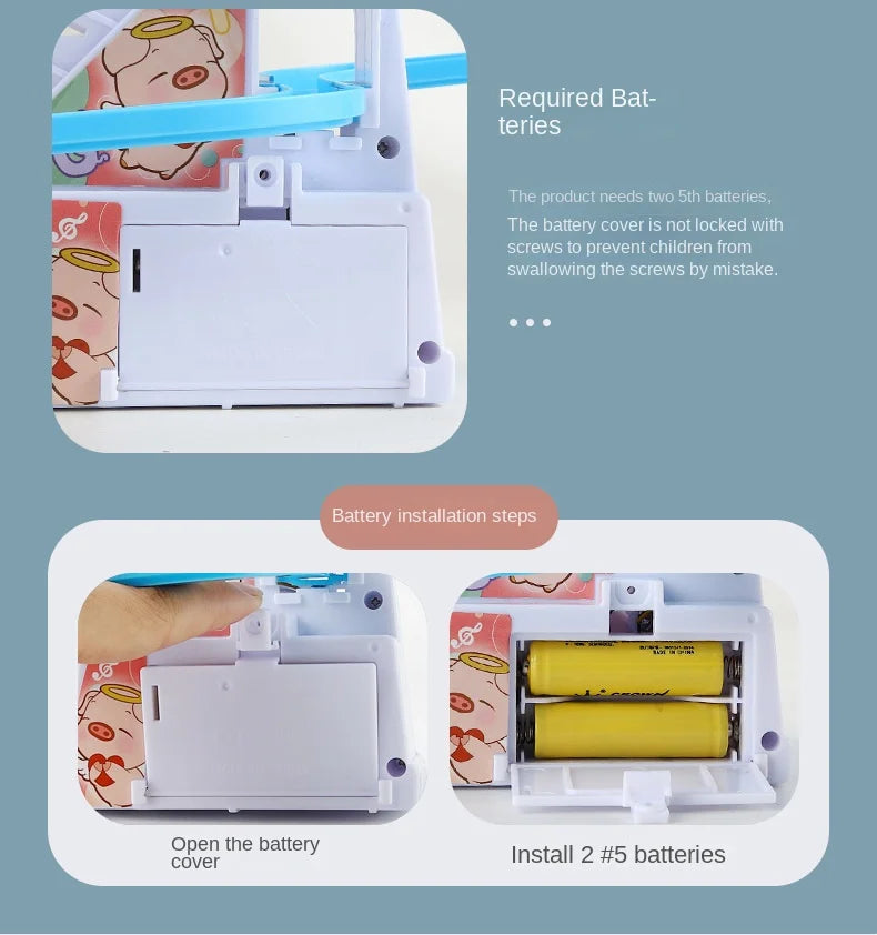 Electric Duck Track Rail Racing Slide Duckling Climbing Stairs Baby Toy LED Lights Musical Slide Roller Coaster Toys for Gift