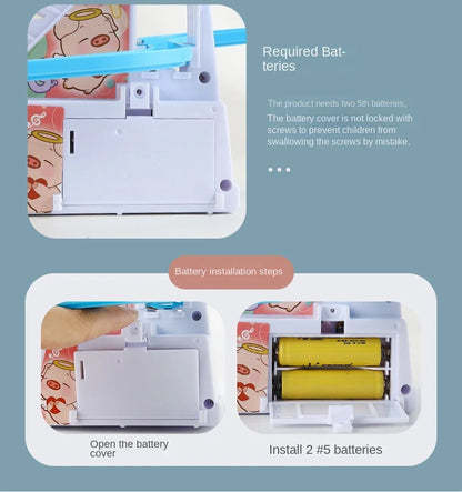 Electric Duck Track Rail Racing Slide Duckling Climbing Stairs Baby Toy LED Lights Musical Slide Roller Coaster Toys for Gift