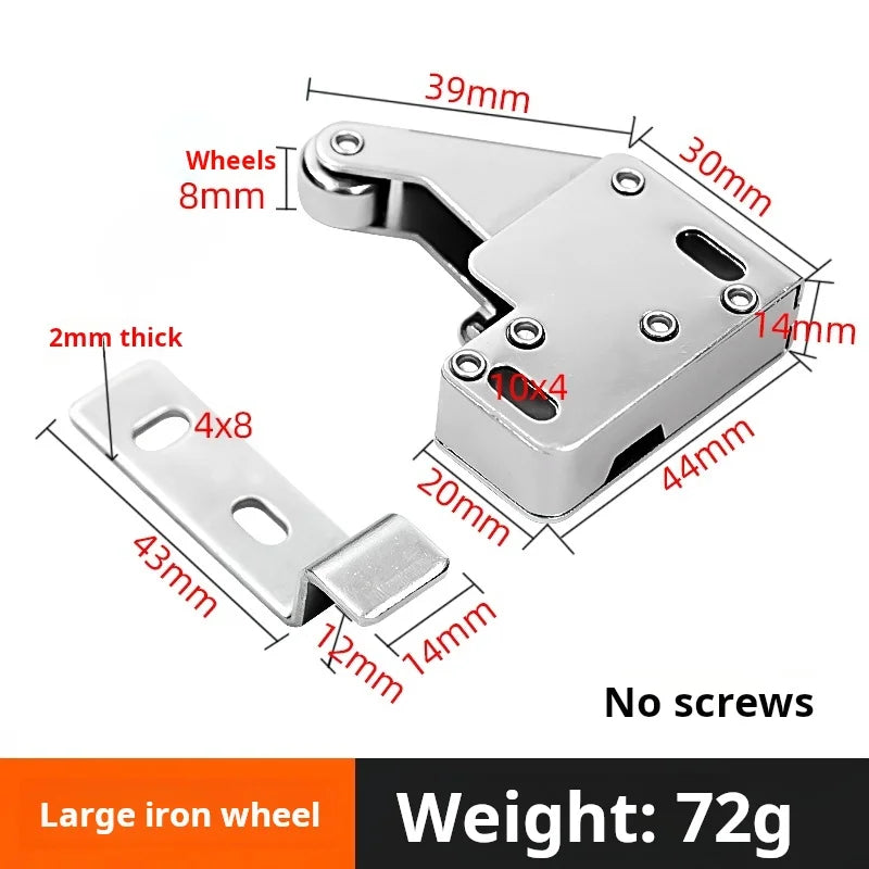 Heavy Door Access Port Pull-Free Hand Press Bead Switch Self-Bouncing Magnetic Touch Elephant Trunk Rebound Buckle