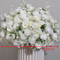 Customized hydrangea Rose Aritificial Flower Ball Road Leading White Silk Flower Ball Wedding Decoration Table Centrepiece decor