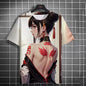 Japanese Anime Beauty 3D Print Sports Quick-dry Breathable Men T-shirt Elements Cute Outdoor Street Short-sleeve Clothing Summer