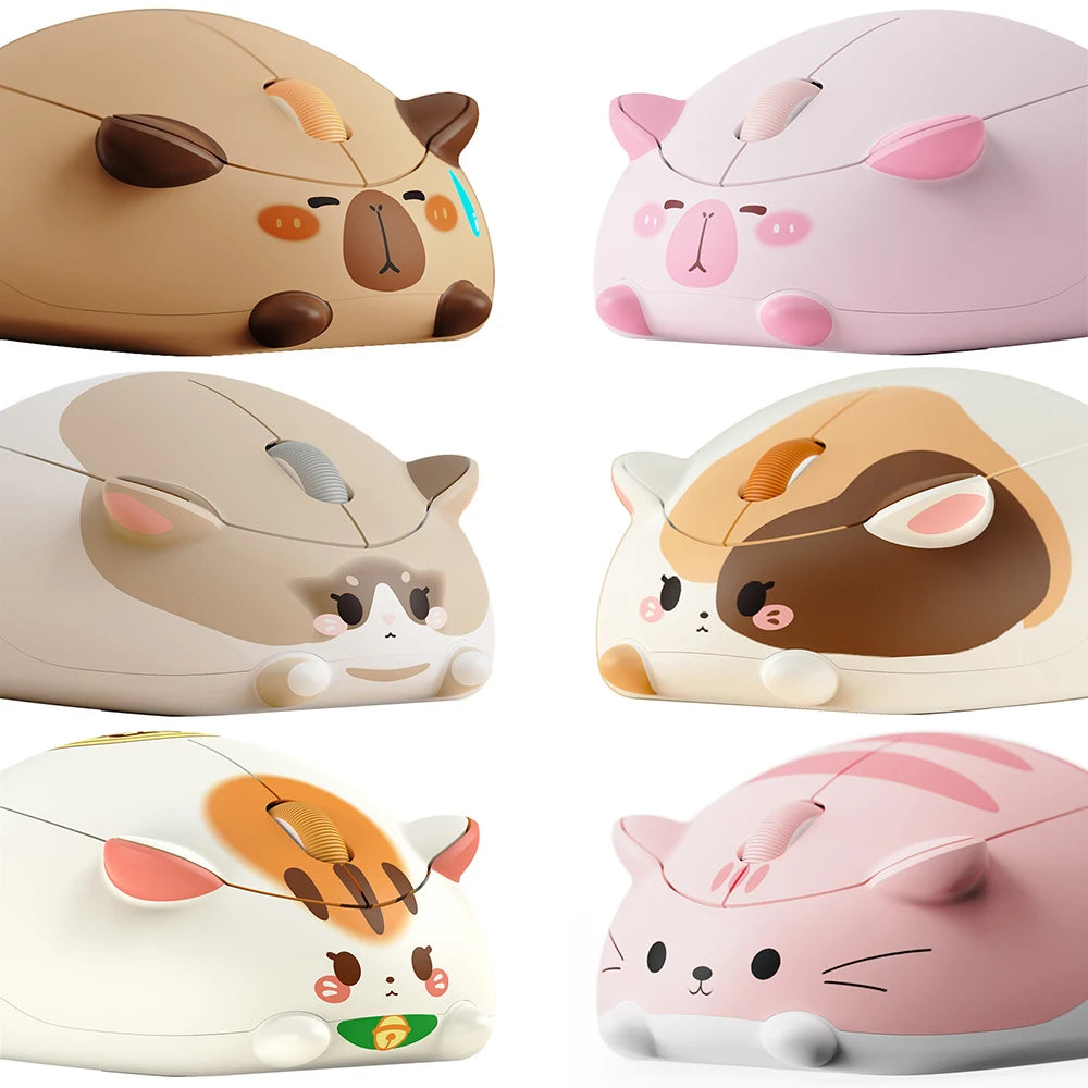Cute Cat 2.4G Wireless Bluetooth Tri-mode Mouse Creative kitten Mause Ergonomic USB 1200 DPI Mice For PC Laptop Kid Friend Gifts