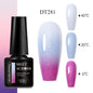 MEET ACROSS 75 Colors Thermal Nail Gel Polish 3 Colors Changing Nail Art Supplies for Manicure DIY Design Long Lasting UV/LED