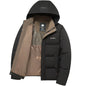 mens Parka Men's Jacket Hooded company Winter New down jacket Solid color Warm Jackets men business leisure coat teenager coats