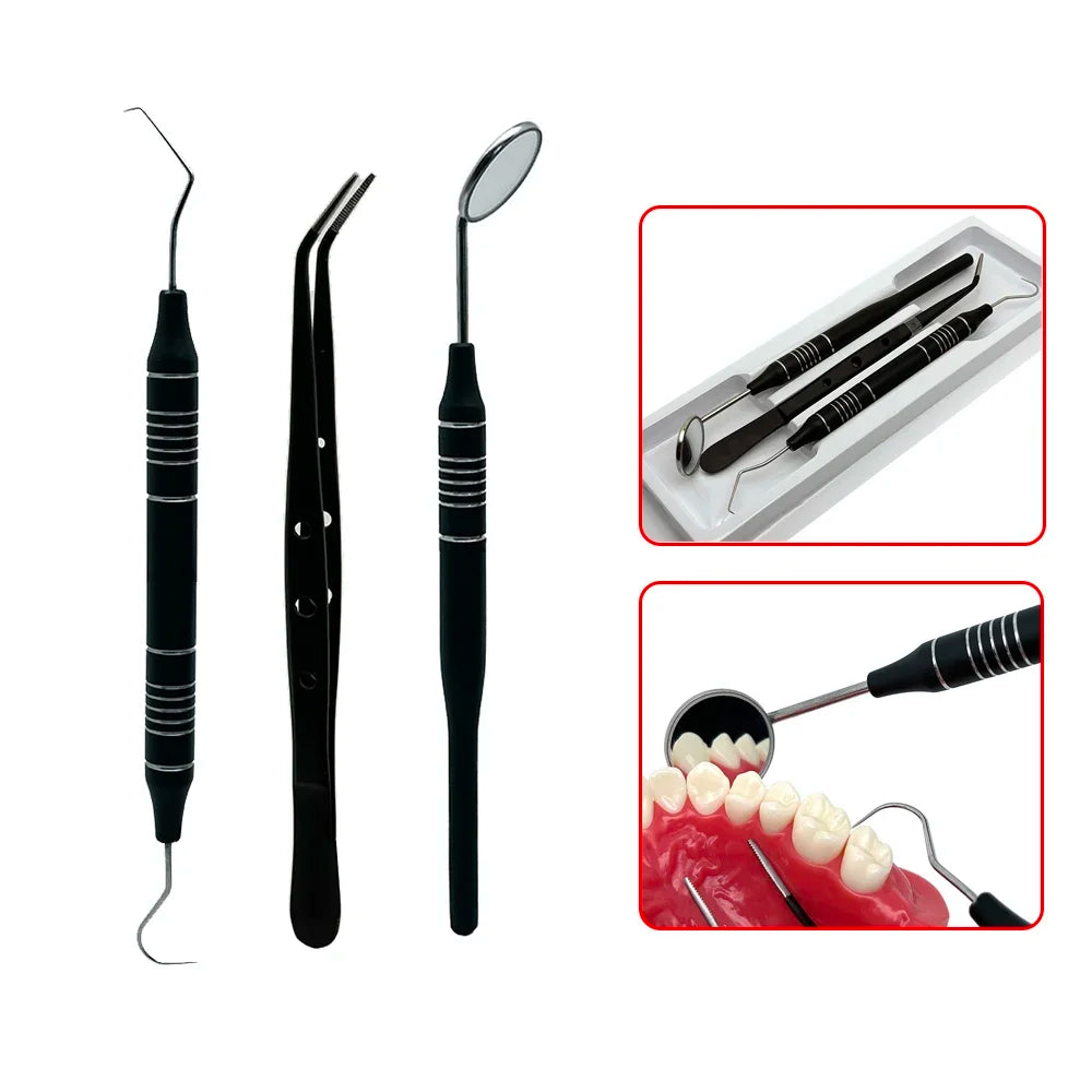 Dental Oral Cleaning Kit Scraper Mirror Scaler Set Plaque Remover Stainless Steel Care High Temperature Dentist Oral Care Tools