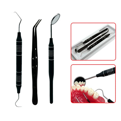 Dental Oral Cleaning Kit Scraper Mirror Scaler Set Plaque Remover Stainless Steel Care High Temperature Dentist Oral Care Tools