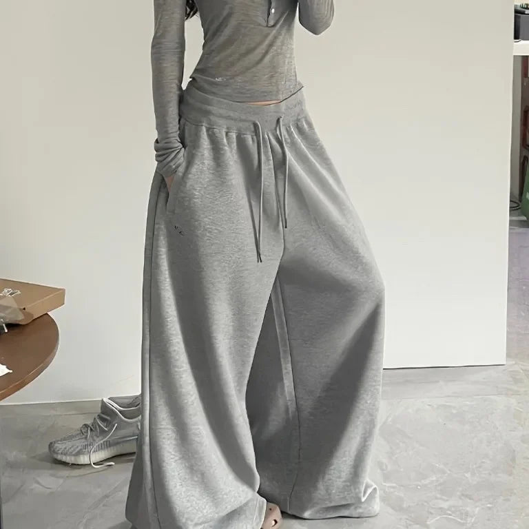 High Quality American Sporty Casual Pants Women's Loose Wide Leg Pants Jazz Dance Loose Trousers Autumn Seasonal Wear