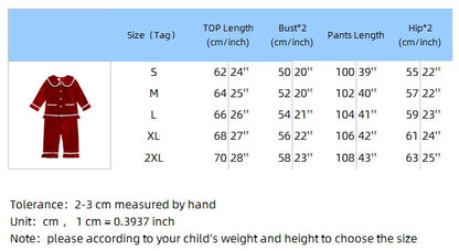 2025 Custom Christmas Pyjamas For Family Red Velvet Warm Kids Sets Boy Girl Clothes Xmas Set Children Costume Casual Homewear