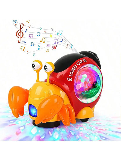 Luminous Snail Toy,Baby Electric Snail Toy, 2025 New Crawling Snail Toys,Musical Crawling Toys,Moving Interactive Sensory Toy