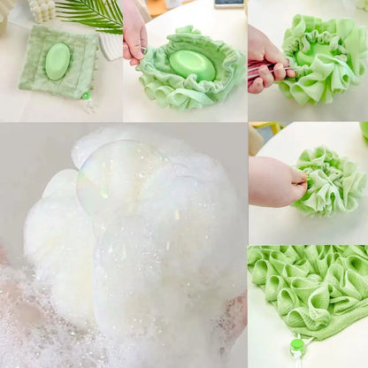 Two In One Bath Ball Body Sponge With Soap Pouch Soap Flower Ball Foam Rich Multifunctional Bathroom Accessories For Skin Care