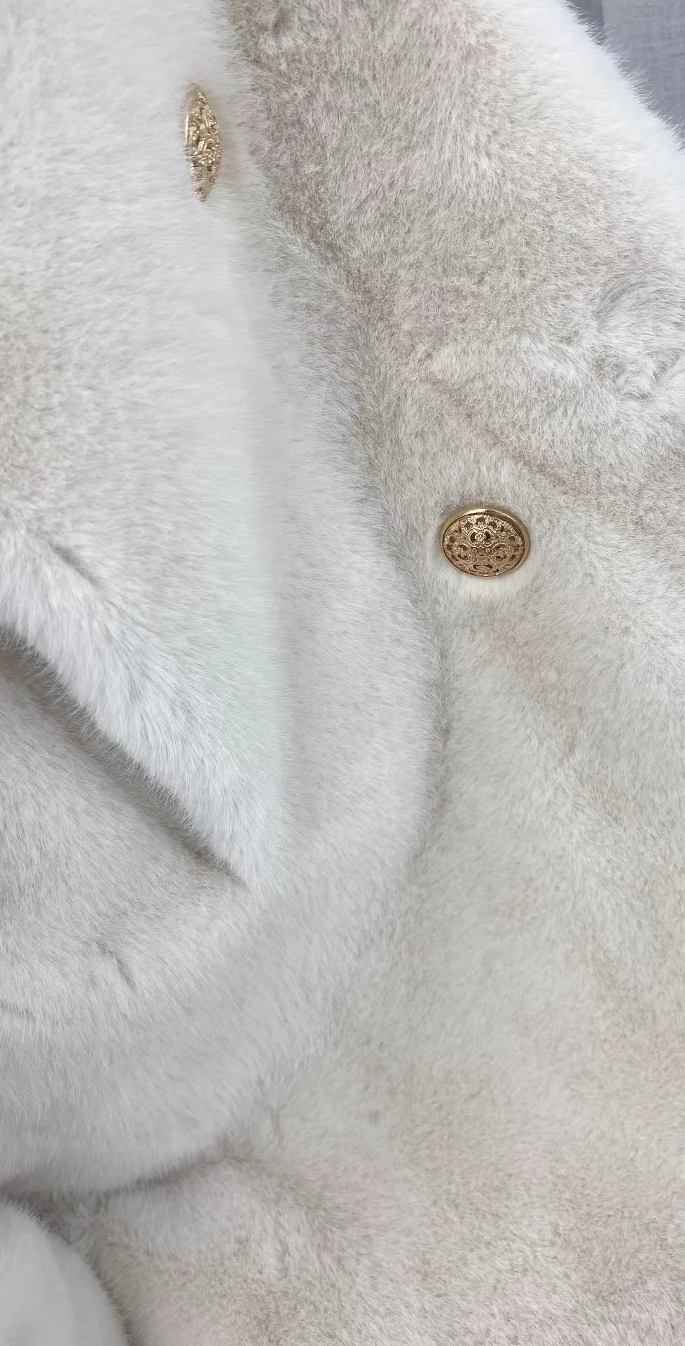 Faux fur coat long coat women's lapel double-breasted loose warm high-end atmospheric coat jacket 24 autumn and winter new