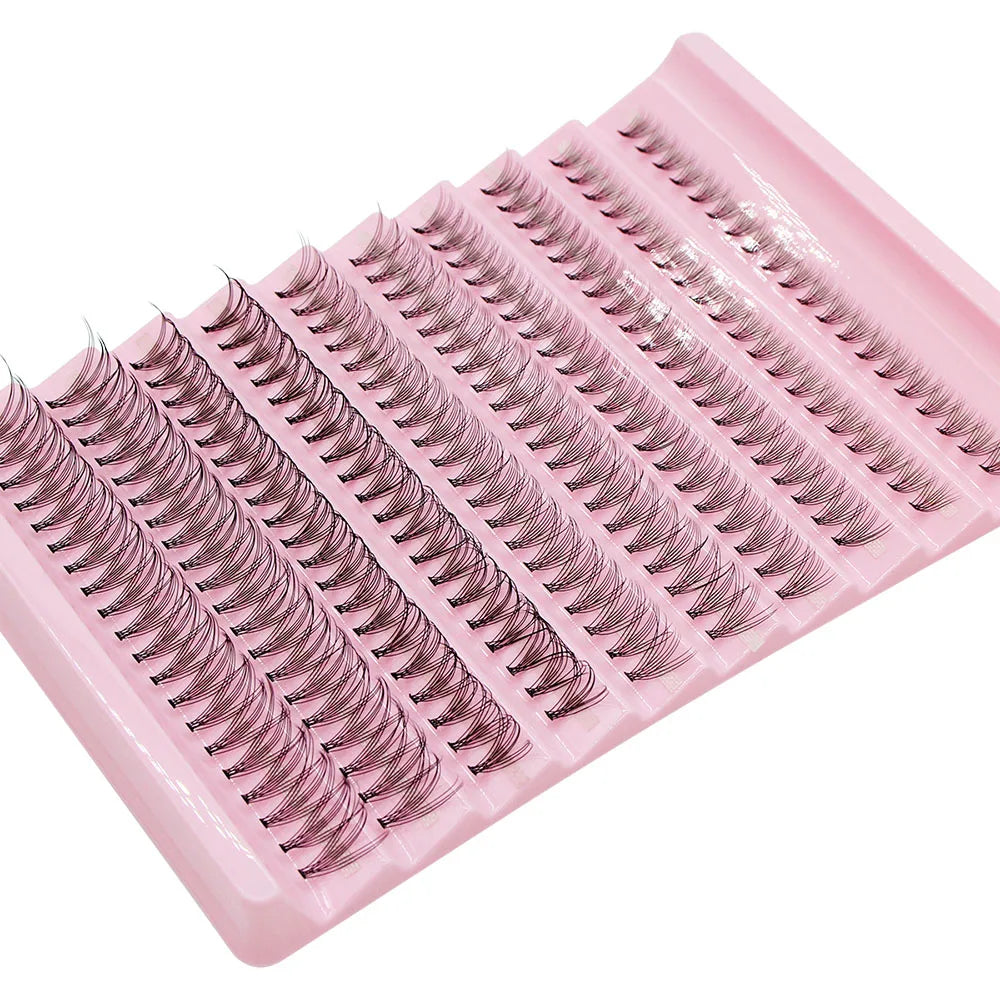 200pcs Super Bunch Natural Style 8-16mm Mix Eyelashes Cluster Russia Volume Eyelash Extension False Mink Lashes Makeup CIlios