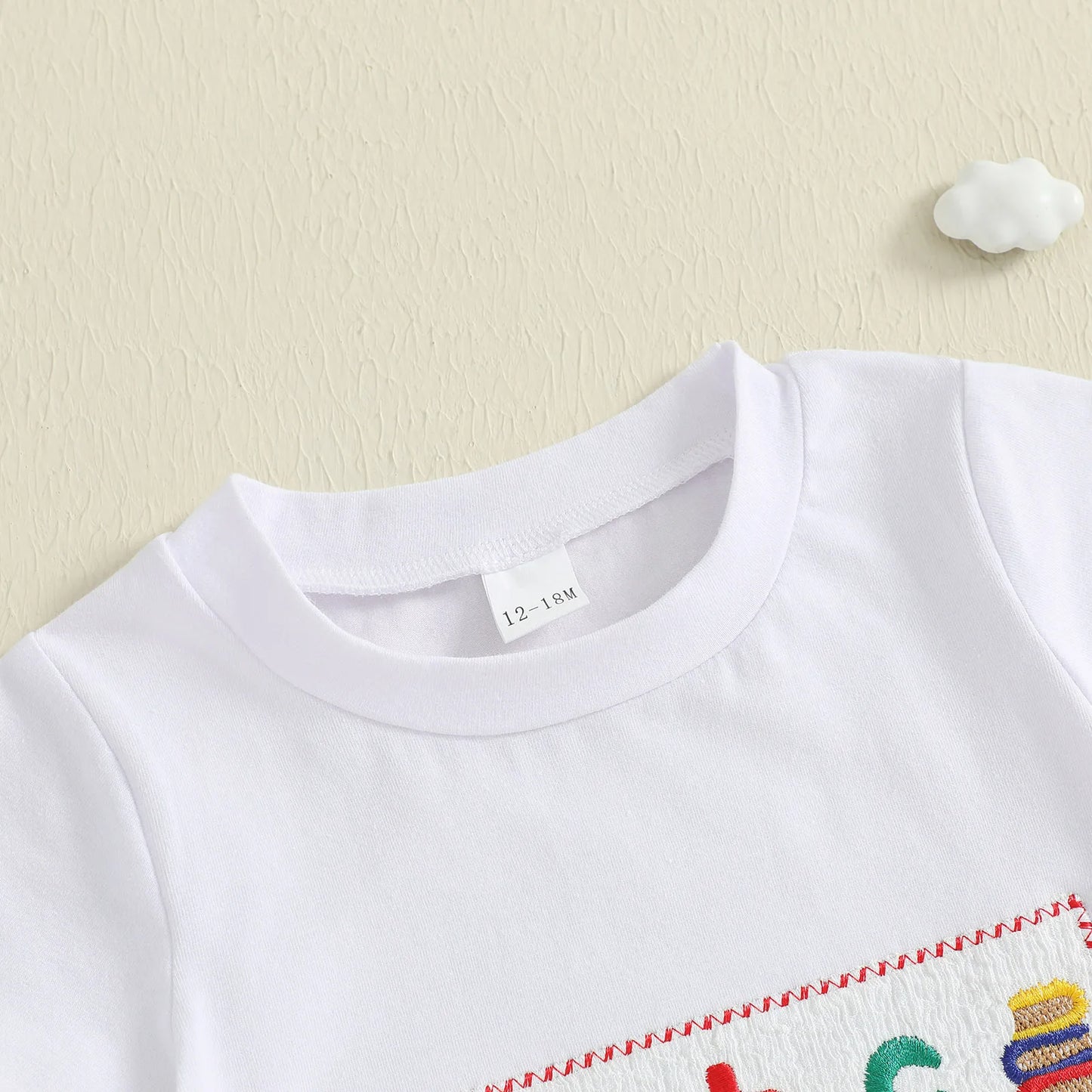 Citgeett Summer Kids Boys Shorts Set Short Sleeve Embroidery T-shirt Plaid Blue Shorts Outfit Clothes