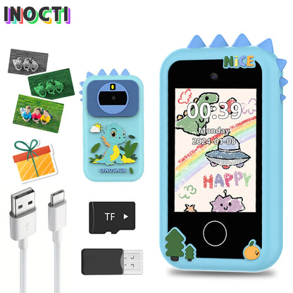2025 New Kids Smart Phone Toy Toddler Mobile Educational Learning Dual Camera Music Player Toys For Christmas Birthday Gifts