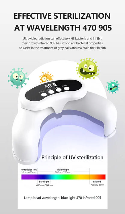 Nail Fungus Laser Device for Multiple Toenail 905nm470nm 7Minutes Painless Removes Ingrown Toenail Calcium Nail Fungus Treatment