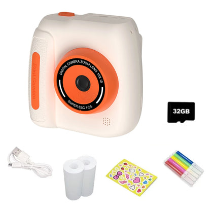 Kids Camera Toy 2.4 Inch IPS Screen 10X Zoom Dual Lens Video Recorder Instant Print Digital Camera for Kid Best Brithday Gifts