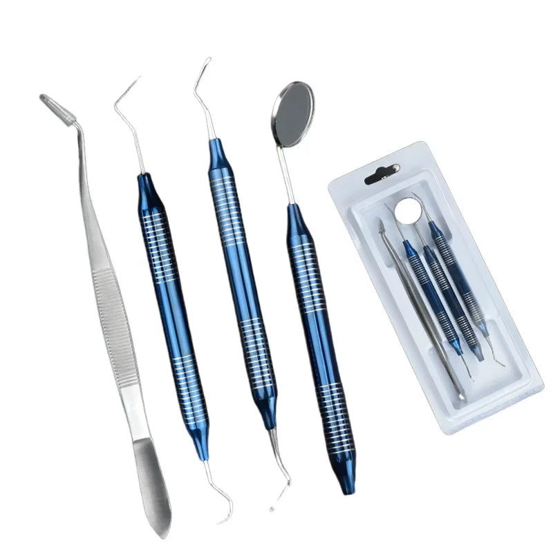 Dental Oral Cleaning Kit Scraper Mirror Scaler Set Plaque Remover Stainless Steel Care High Temperature Dentist Oral Care Tools