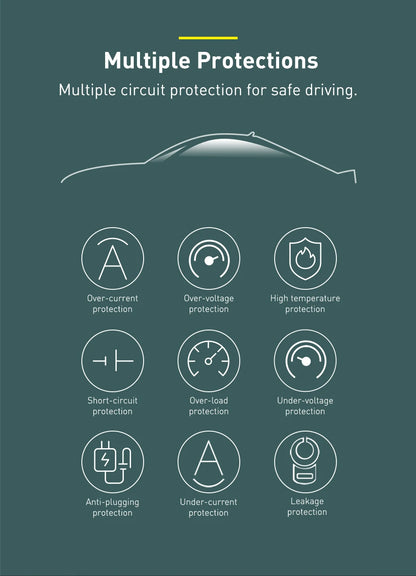 Baseus FM Transmitter Car Wireless Bluetooth 5.0 FM Aux Radio Modulator USB Fast Charger Auto HandsFree Audio MP3 Player Car Kit