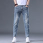 Classic five bag denim Ankle length Slim Fit Small Legs Skinny Men Stretch Jeans Vintage Men's Cropped  9 Points Retro Pants new