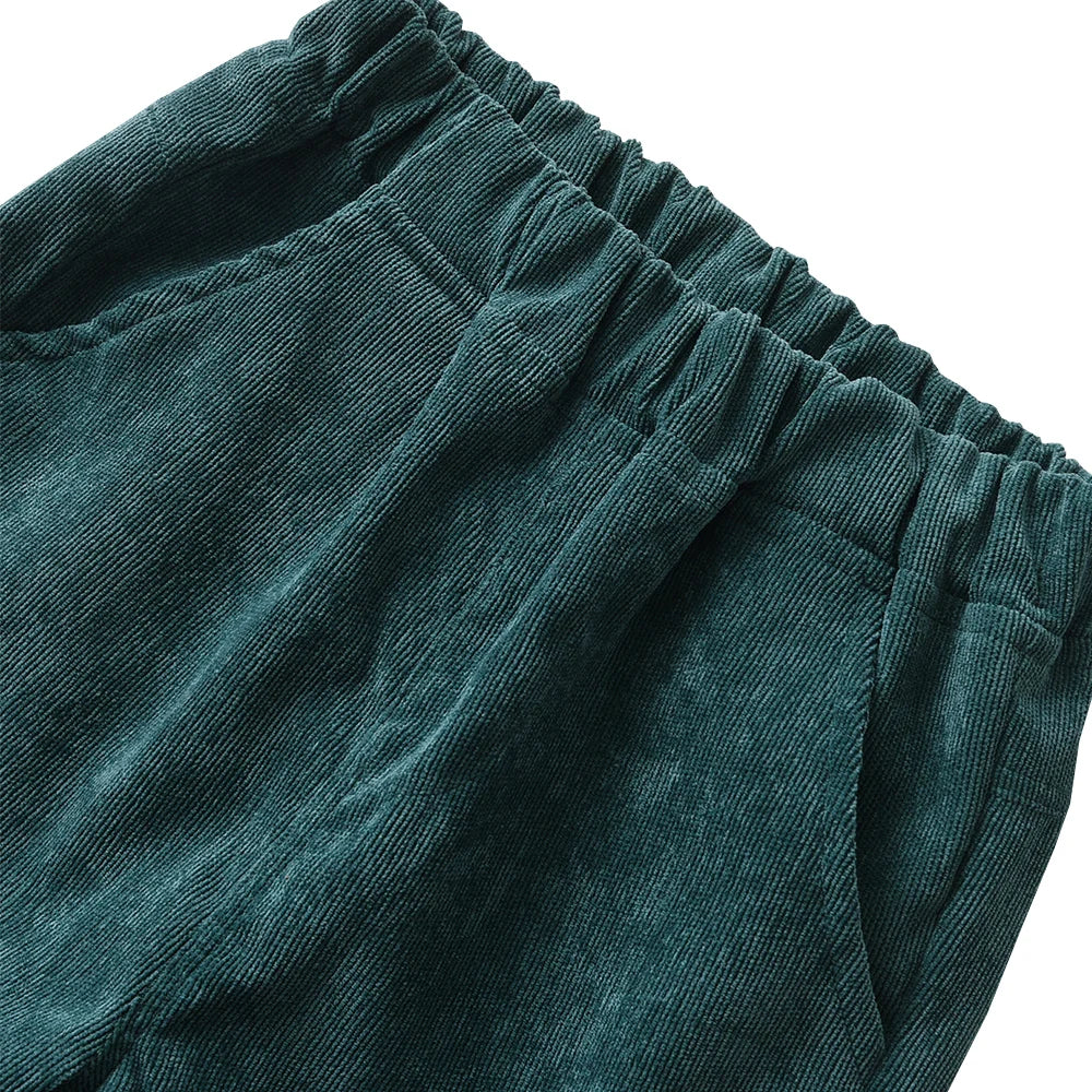 Boys' Christmas Print Set Children Boutique Clothing Suit 1-6 Years Baby Infant Green Corduroy Pants Outfit Festival Costume