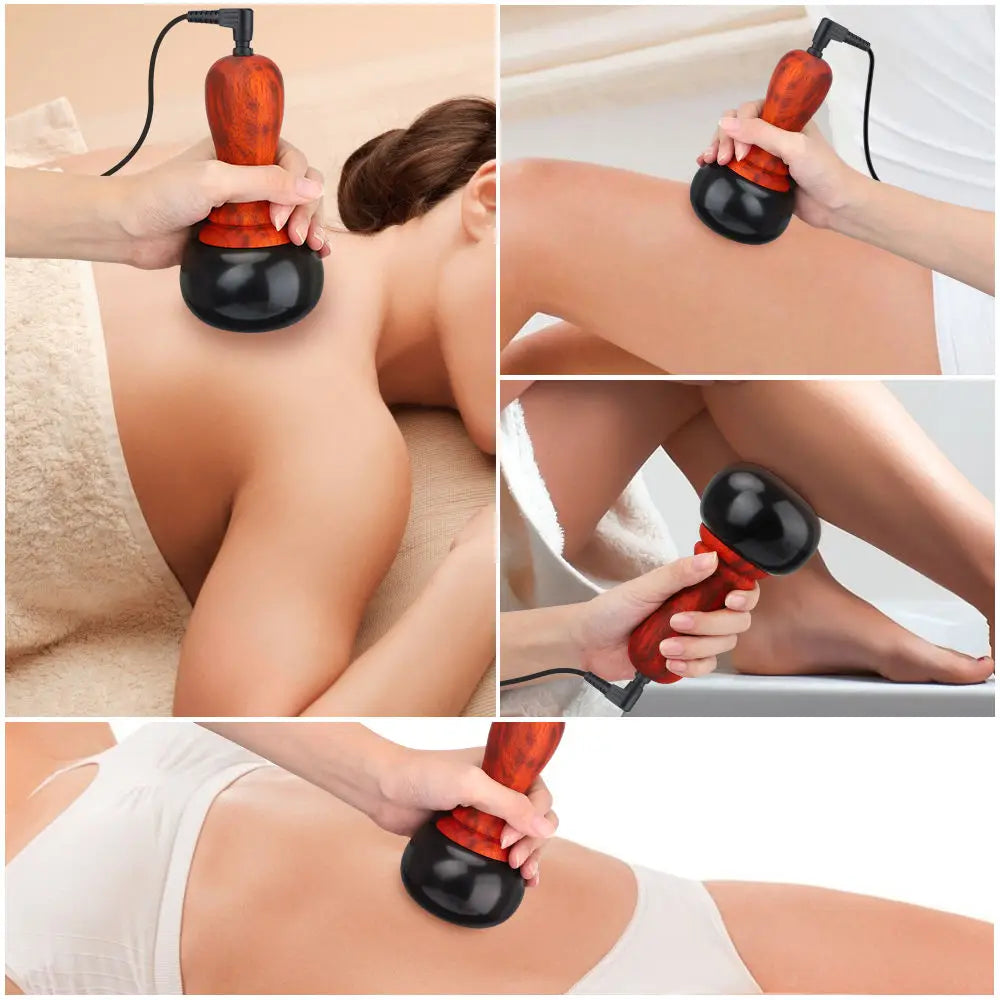 Electric Meridian Bianstone Warming Moxibustion Device Hot Stone Scraping SPA Guasha Massage Machine