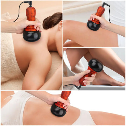 Electric Meridian Bianstone Warming Moxibustion Device Hot Stone Scraping SPA Guasha Massage Machine