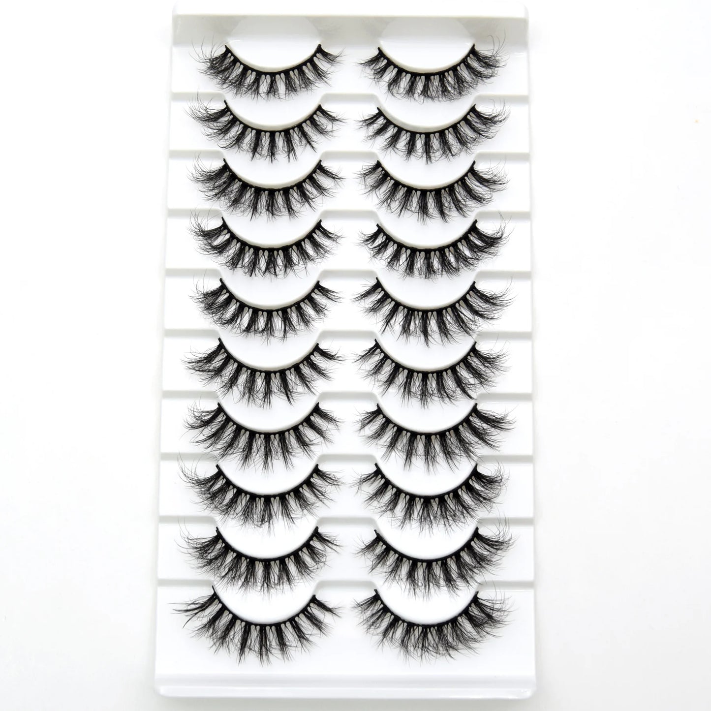 10 Pairs/Lot Visofree Half Lashes Wispy Natural Mink Half False Eyelashes Vegan Fake Eyelash Fluttery Half Lash Extension Makeup