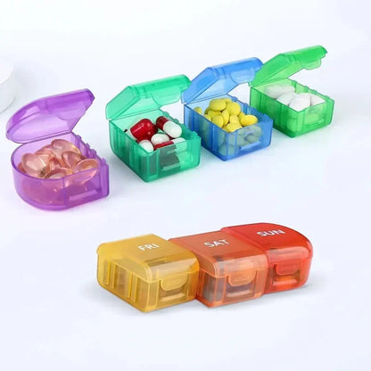 1pc Container Pill Organizer Weekly Capsule Pill Box 7 Days Weekly Separable Pillbox Tablet Holder Medicine Storage Case Drug