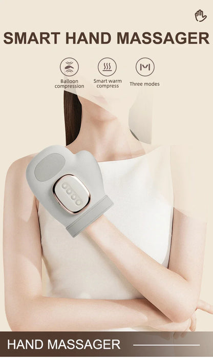 NEW Electric Hand Massager with Airbag Compress Carpal Tunnel Wrist Finger Massagers Portable Vibrating Gloves Kneading Rollers