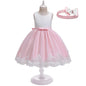 3D Flower Girls Party Princess Dress for Baby Christmas Gown 1-10 Yrs Birthday Bow Tulle Bridemaid Dresses Wedding Kids Clothing