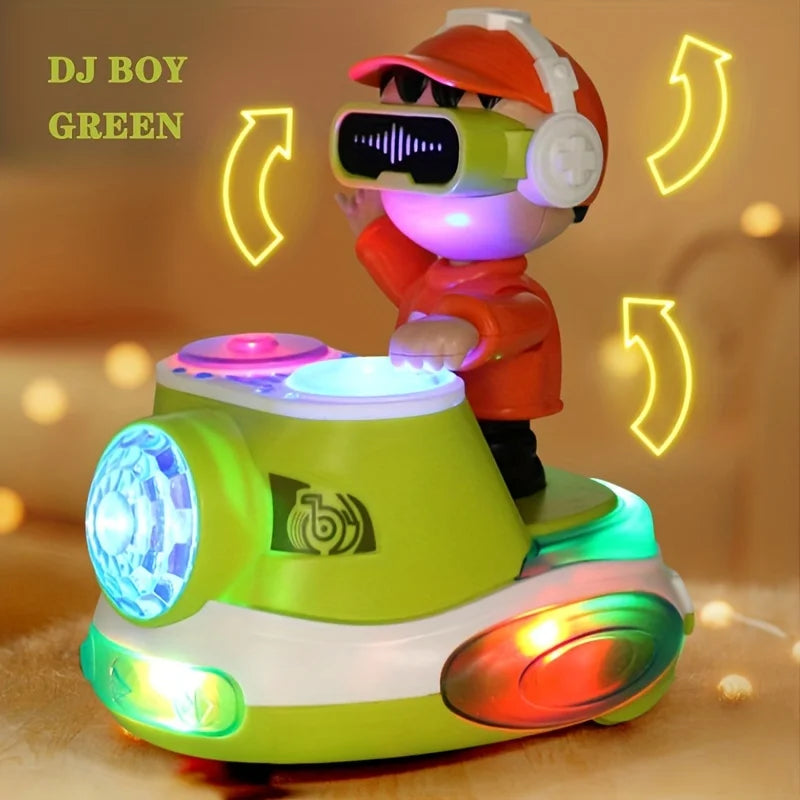 Electric Dancing DJ Boy Toy Will Turn Turn Music Lighted Toys Rock DJ Playing Electronic Music Boy Thanksgiving Halloween Gifts