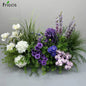 Green Plants Leaf Rose Flower Row Wedding Silk Table Floral Commercial Plaza Partition Hotel Scene Layout Floor Flowers Decor