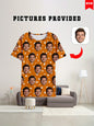 Men's 3d Custom Facial Printing T-Shirt Full Picture Custom Round Neck Short Sleeve Custom Exclusive Pattern Summer Gift