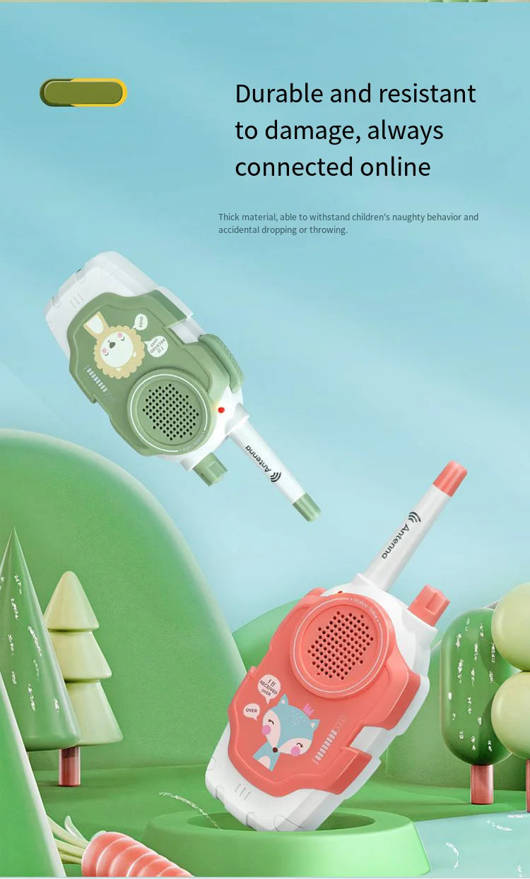 Children's Mini Walkie-Talkie Toys (2-Pack)  Wireless Communication for Parent Child Interaction Grip Ability Development