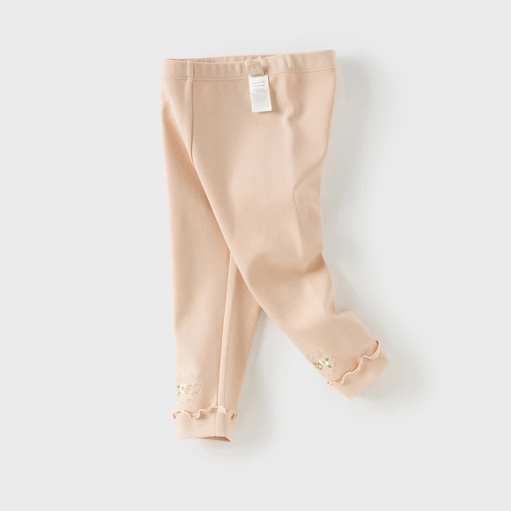 Dave Bella Children's Pants Autumn Girls Baby Elastic Leggings Pants Baby Casual Antibacterial Pants Sport Outdoor DB3252653