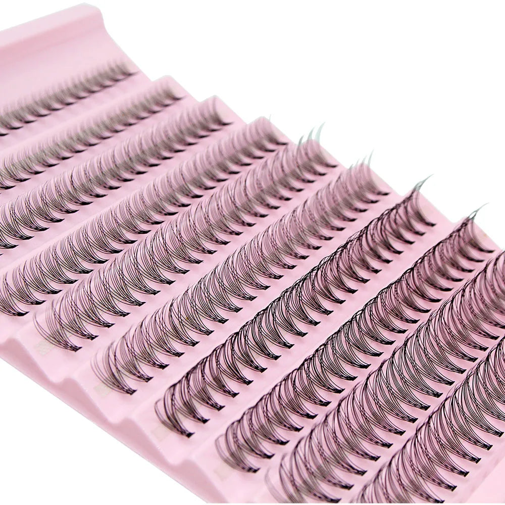 200pcs Super Bunch Natural Style 8-16mm Mix Eyelashes Cluster Russia Volume Eyelash Extension False Mink Lashes Makeup CIlios
