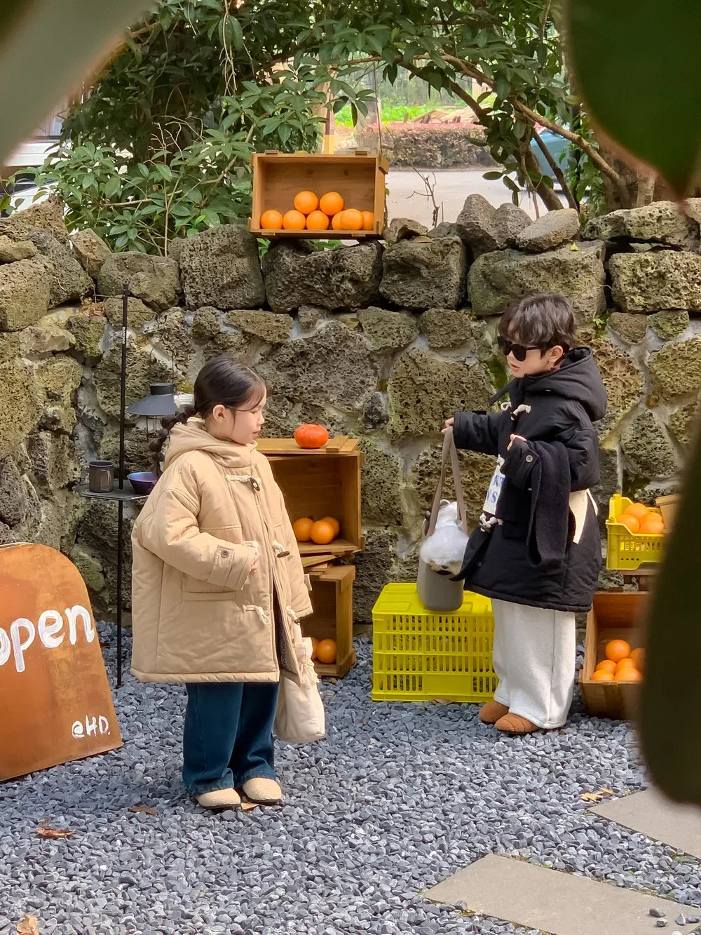 Winter Korean Children Boy Parkas Cotton Padded Thicken Hooded Toddler Boy Snowwear Coat Casual Solid Horn Button Kid Boy Jacket