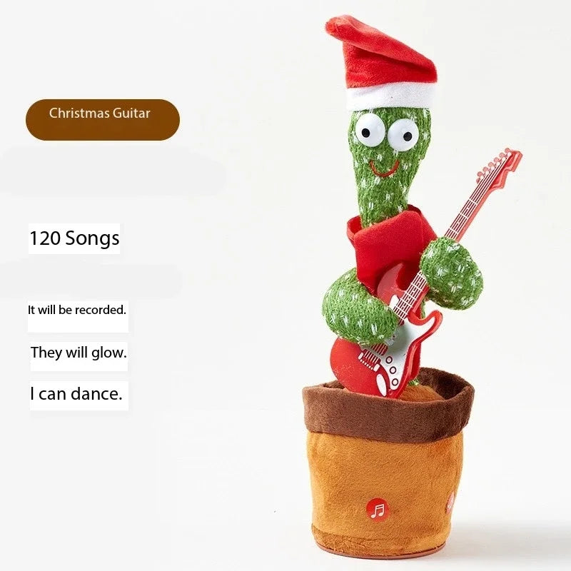 Dancing Cactus Toys Rechargeable Repeat Talking Plush Toy Singing Imitation Recording USB Baby Toy Early Education Funny Gifts