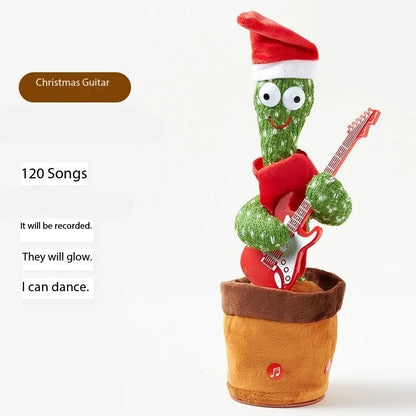 Dancing Cactus Toys Rechargeable Repeat Talking Plush Toy Singing Imitation Recording USB Baby Toy Early Education Funny Gifts