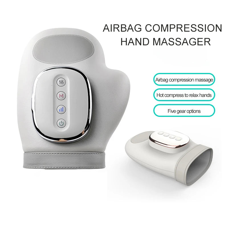 NEW Electric Hand Massager with Airbag Compress Carpal Tunnel Wrist Finger Massagers Portable Vibrating Gloves Kneading Rollers