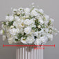 Customized hydrangea Rose Aritificial Flower Ball Road Leading White Silk Flower Ball Wedding Decoration Table Centrepiece decor
