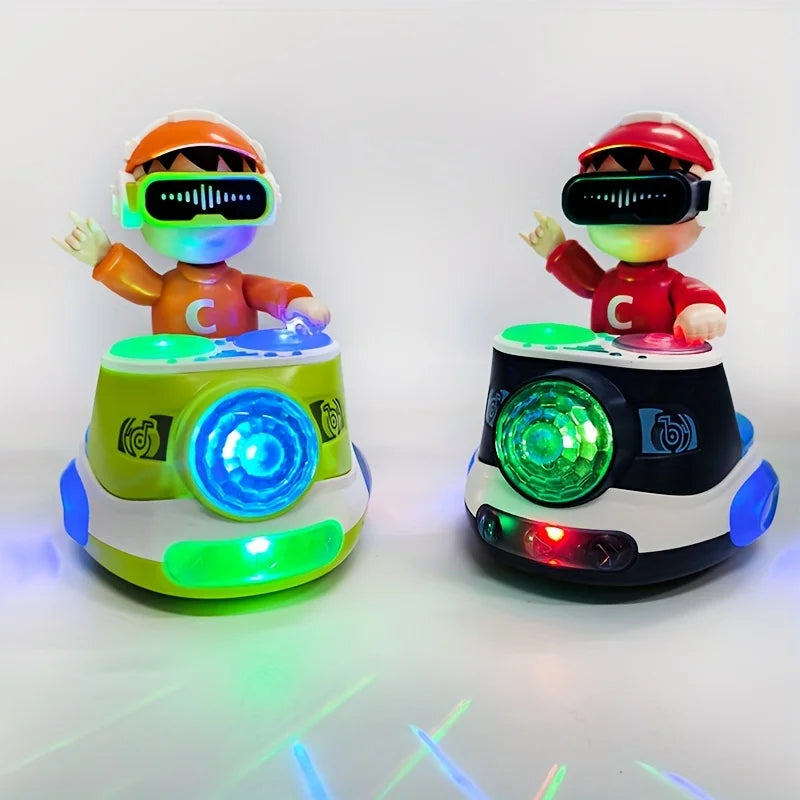 Electric Dancing DJ Boy Toy Will Turn Turn Music Lighted Toys Rock DJ Playing Electronic Music Boy Thanksgiving Halloween Gifts