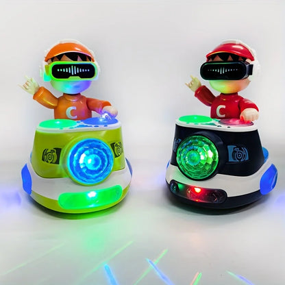 Electric Dancing DJ Boy Toy Will Turn Turn Music Lighted Toys Rock DJ Playing Electronic Music Boy Thanksgiving Halloween Gifts