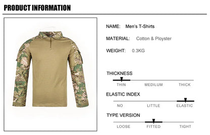 Camouflage softair US Army Combat Uniform military Shirt Cargo CP multicam Airsoft Paintball Cotton tactical Clothing ﻿