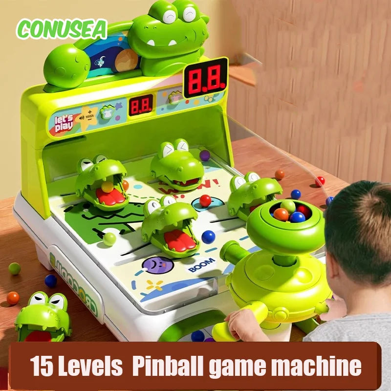 Electric Crocodile Table Games Pinball Shooting Machine Children's Education Puzzle Toys for Boys Girls Children's Day Gifts