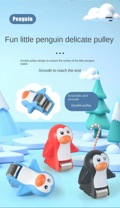 Electric Duck Track Rail Racing Slide Duckling Climbing Stairs Baby Toy LED Lights Musical Slide Roller Coaster Toys for Gift