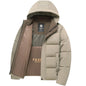 mens Parka Men's Jacket Hooded company Winter New down jacket Solid color Warm Jackets men business leisure coat teenager coats