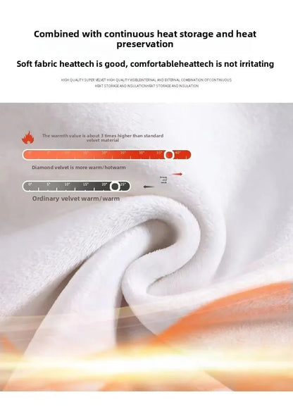 Thickened Corduroy Wide Leg Pants Women's Spring Autumn Fleece Lined Straight Narrow Version Winter Comfortable Trousers