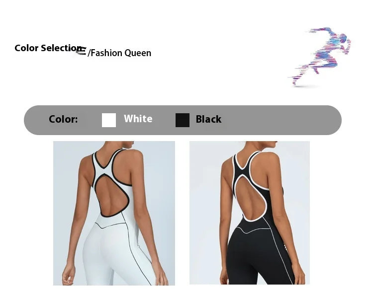Yoga Jumpsuit Women Backless Fitness Sports Overalls Gym Clothing Flared Patchowrk Workout Clothes Outfit Push-up Activewear